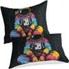 3D Cartoon Astronaut Duvet Cover Set, 135 x 200 cm view 2