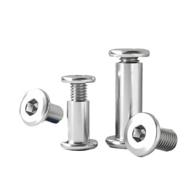 M3 M4 M5 M6 M8 M10 304 Stainless Steel Flat Hex Socket Furniture Rivet Connector Sleeve Nut Set (M4×8×5, 10 Pieces)