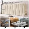 Modern Upholstered Headboard Cover for Double/King-Size Bed, Leather/Wood Design, Dustproof Fabric, Pink 2 (180 cm) view 2