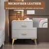 Modern Farmhouse Nightstand with Drawer, Dark Gray, 40 cm view 4