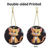 2024 Cartoon Cat Ceramic Christmas Ornament view 3