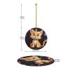 2024 Cartoon Cat Ceramic Christmas Ornament view 4