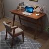 SZKTHD Solid Wood Desk with Drawers, Rubberwood, Brown, 80 x 60 x 75 cm view 2