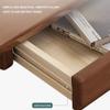 SZKTHD Solid Wood Desk with Drawers, Rubberwood, Brown, 80 x 60 x 75 cm view 3