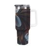 QWJKM Three Fire-Breathing Dragons 1.2 L Insulated Tumbler with Handle, Lid and Straw view 1
