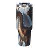 QWJKM Three Fire-Breathing Dragons 1.2 L Insulated Tumbler with Handle, Lid and Straw view 2