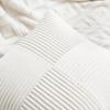Fancy Homi Decorative Corduroy Pillow Cover, Cream White, 16 x 24 in view 4