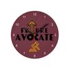 Fabulous Glass Wall Clock, Future Lawyers – Justice, 20 cm, Red view 1