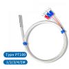 S2IZ5O Stainless Steel PT100 Temperature Sensor Thermocouple with 0.5/1/2/3/4/5 m Cable, High-Temperature Waterproof (PT100 Type, 2 m) view 3
