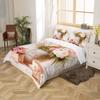 Pink Rose Duvet Cover Set, Size L, Romantic Floral Bedding Set with 2 Pillowcases view 3