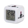 Fabulous Banksy Donuts Cube Alarm Clock, Illuminated White, Escort Police Capitalism, 7.8 x 7.8 x 7.8 cm, Multicolor LED view 1
