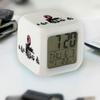 Fabulous Banksy Donuts Cube Alarm Clock, Illuminated White, Escort Police Capitalism, 7.8 x 7.8 x 7.8 cm, Multicolor LED view 3