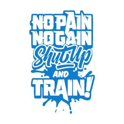No Pain No Gain Vinyl Wall Decal, GYM and Home Gym Slogans, 116 x 74 cm