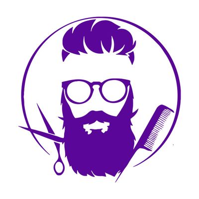 Men’s Barber Shop Beard & Haircut Vinyl Wall Decal, 28 × 28 cm