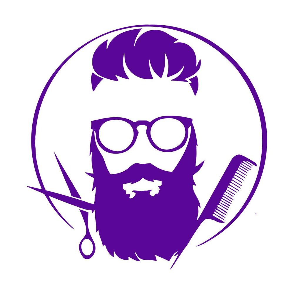 Men’s Barber Shop Beard & Haircut Vinyl Wall Decal, 28 × 28 cm
