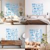 Vinyl Wall Decal with Barber Tools, Haircut and Shaving Design, 30 x 30 cm view 2