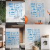 Vinyl Wall Decal with Barber Tools, Haircut and Shaving Design, 30 x 30 cm view 4