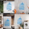 “Save Water Wine” Quote Wall Decal, Black, 84 x 57 cm view 4