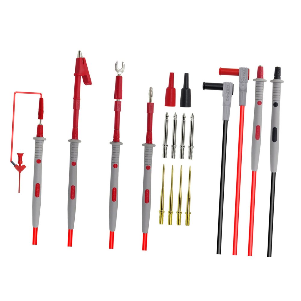 HOMOCONO 16-Piece Multimeter Test Hook Set with Replaceable Tips