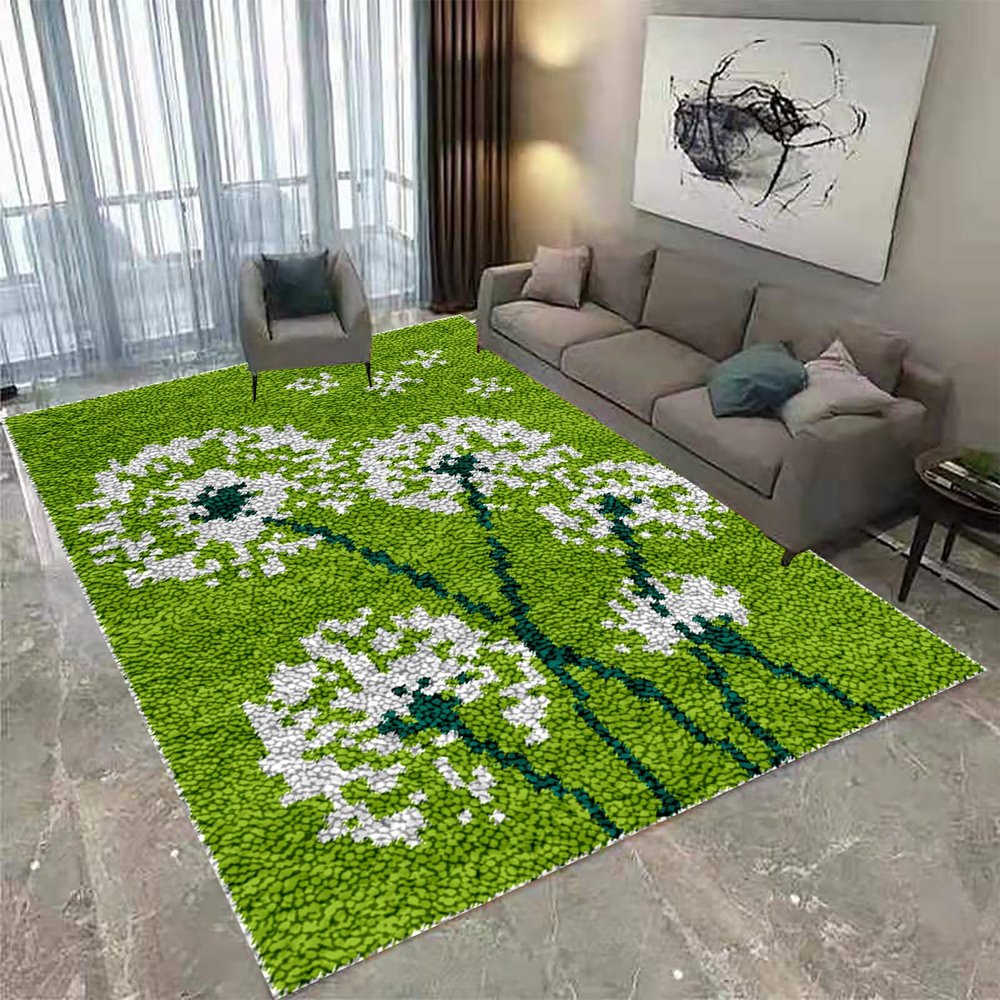 Laegnfho 130 x 150 cm DIY Latch Hook Rug Kit for Adults