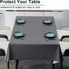 PVC Kitchen Tablecloth, Easy-Care Waterproof Oilcloth, Light Gray, 140 x 180 cm view 3