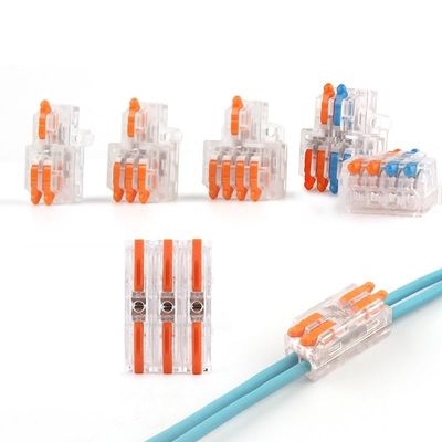 RUAJOGYNVM Fast Wire Connector Compact Terminal Block, Push-In, 1-In/Multiple-Out Cable Splicing for Home Improvement & Lighting (10 pcs, D1-3TO)