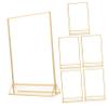 Acrylic Tabletop Sign Holder with Gold Edge view 1