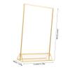Acrylic Tabletop Sign Holder with Gold Edge view 2