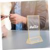 Acrylic Tabletop Sign Holder with Gold Edge view 3