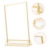 Acrylic Tabletop Sign Holder with Gold Edge view 4