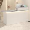IUBGFTO Reception Desk with Lockable Drawer and Storage Compartments view 1