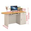 IUBGFTO Reception Desk with Lockable Drawer and Storage Compartments view 2
