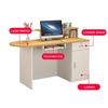 IUBGFTO Reception Desk with Lockable Drawer and Storage Compartments view 3