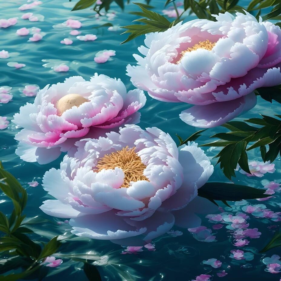 Peony 5D Diamond Painting Kit for Adults, 30 x 40 cm