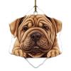 Peeking Shar-Pei Christmas Ornament view 1