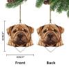 Peeking Shar-Pei Christmas Ornament view 3