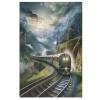 Train Wooden Puzzle, 1,000 Pieces – Impossible Puzzle for Adults and Families view 1