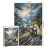 Train Wooden Puzzle, 1,000 Pieces – Impossible Puzzle for Adults and Families view 2
