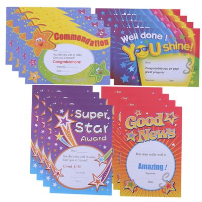 SHOWERORO 200-Piece Cartoon Certificates for Boys and Girls, Student Reward Awards, Creative Certificates for Graduation Parties and Activities, Assorted Designs