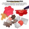 sjdoPulse European Fan Concrete Stamp, Decorative Textured Mat, Polyurethane Stamp Skin for Fan-Patterned Paths (Style 10) view 3