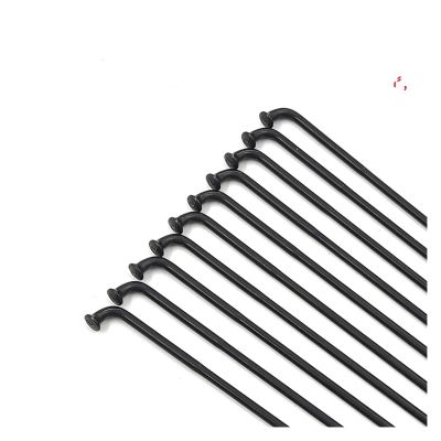 ZGYOZMNG J-Bend Spokes, 12 pcs/lot, Triple-Butted, for MTB and Road Bikes, Stainless Steel, 14G, 2.0 mm (J-Bend 264 mm)
