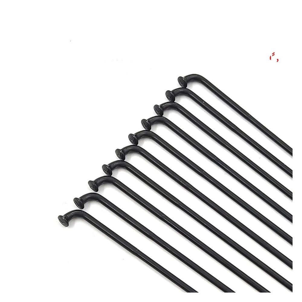 ZGYOZMNG J-Bend Spokes, 12 pcs/lot, Triple-Butted, for MTB and Road Bikes, Stainless Steel, 14G, 2.0 mm (J-Bend 264 mm)