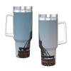 Paris Eiffel Tower Print Insulated Travel Coffee Cup, 304 Stainless Steel view 3