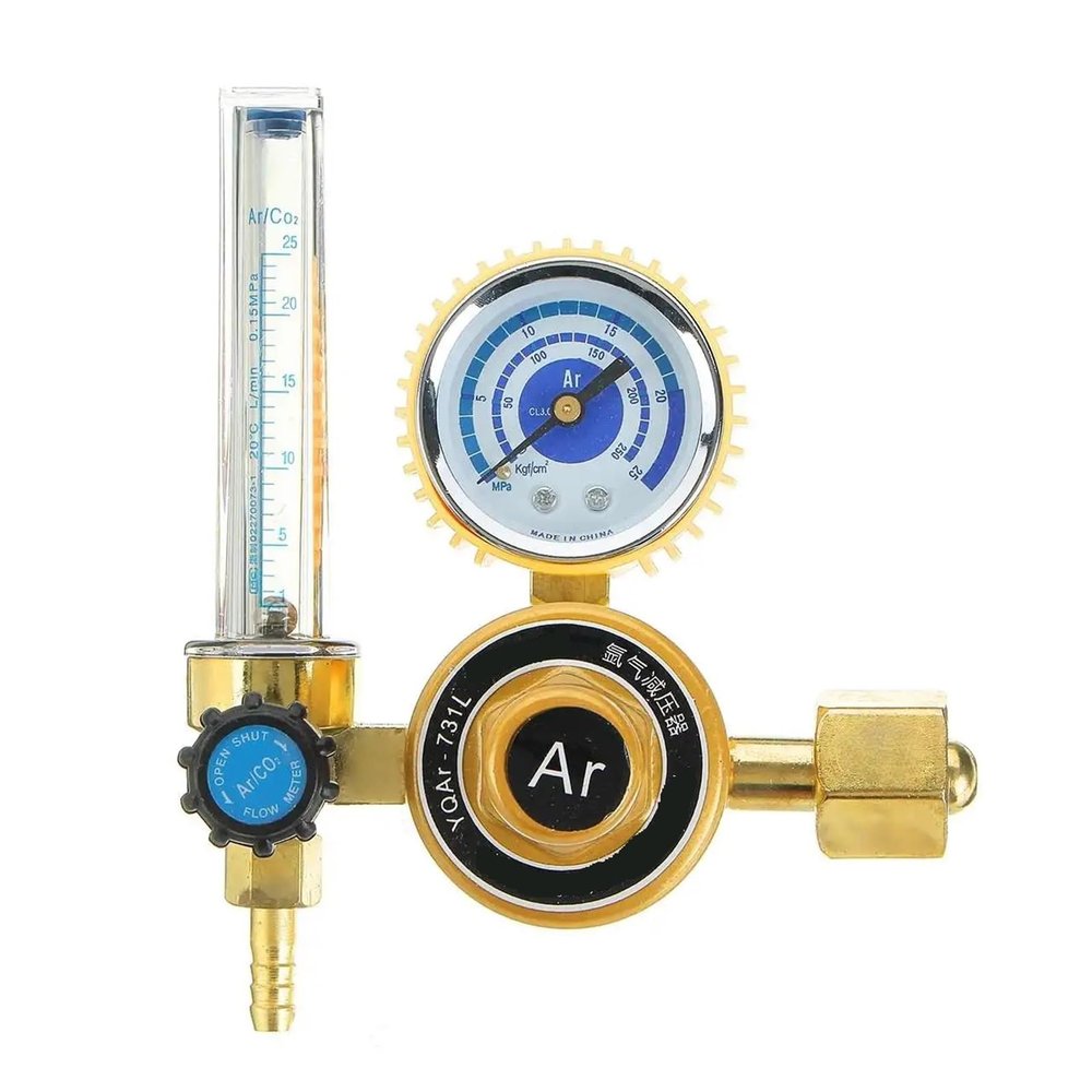 HEALBYBLE G5/8-Inch Gas Regulator with Flow Meter, 0.25 MPa