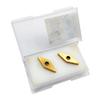 Hunricho2 2-Piece VNMG160404/08 CBN-4 / WNMG080404/08 CBN-6 Gold Superhard CBN Inserts for Hardened Steel (VNMG160408 CBN-4) view 1