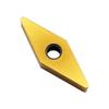 Hunricho2 2-Piece VNMG160404/08 CBN-4 / WNMG080404/08 CBN-6 Gold Superhard CBN Inserts for Hardened Steel (VNMG160408 CBN-4) view 3