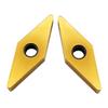 Hunricho2 2-Piece VNMG160404/08 CBN-4 / WNMG080404/08 CBN-6 Gold Superhard CBN Inserts for Hardened Steel (VNMG160408 CBN-4) view 4