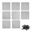 8-Piece Baseplate Multipack, Classic 16 x 16 Building Baseplates for Pixel Art and Wall Displays, Compatible with Major Building Block Brands (Gray) view 1