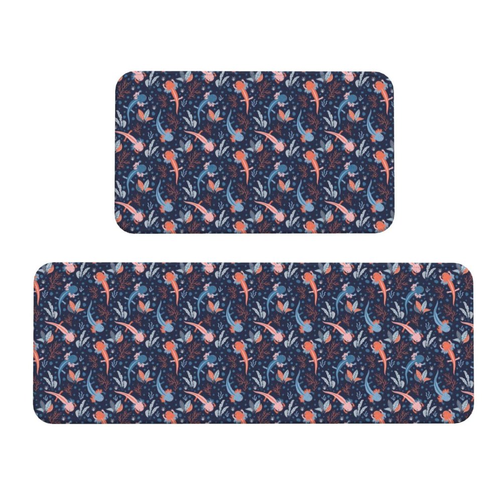 InOmak Axolotl Foot Mat Set, 2-Piece Kitchen Rugs