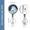 Cute Unicorn Retractable Keychain Key Reel with Carabiner Badge Holder, 5.5 x 4 cm view 2